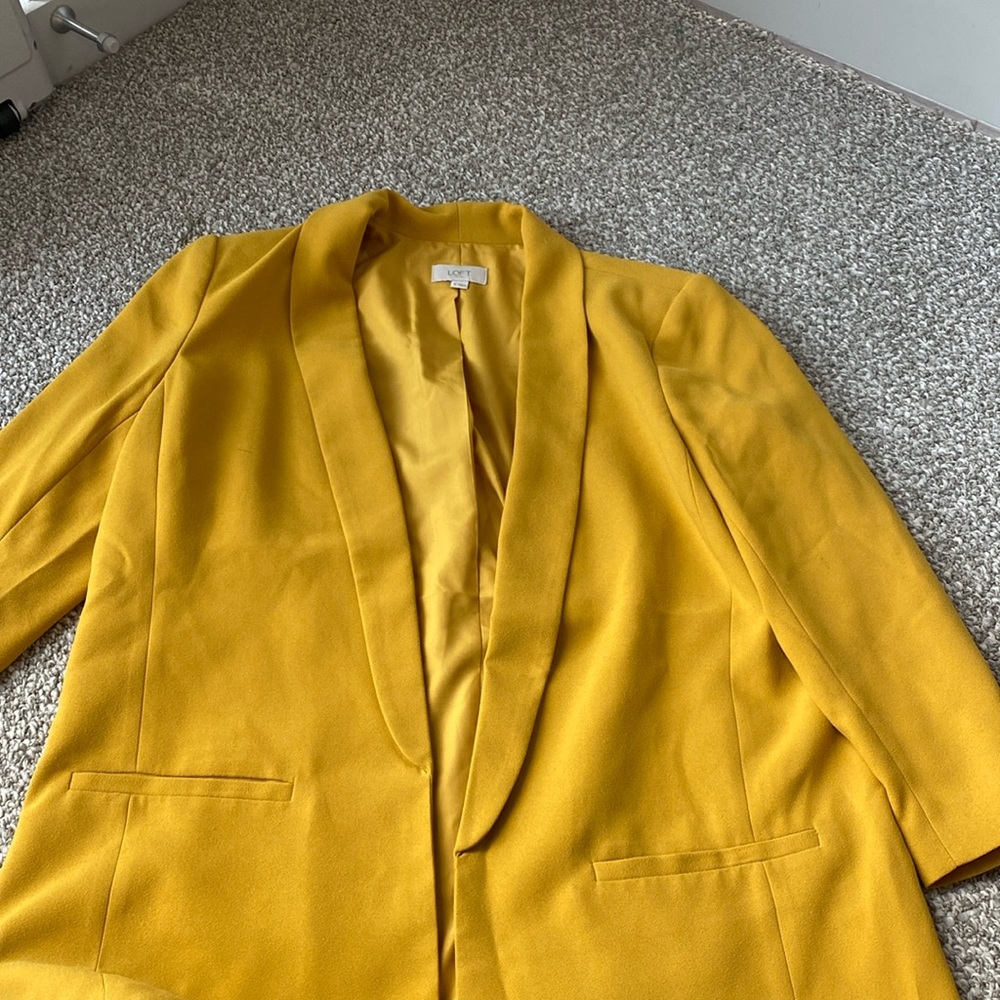 Mustard yellow loft blazer